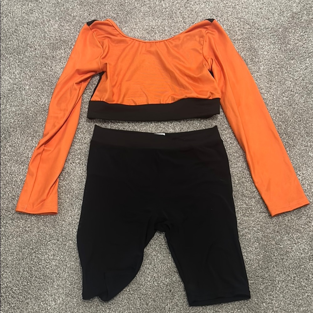 Orange and Black dance wear